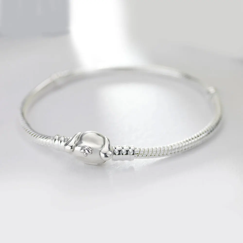 New Bracelet 925 Silver Cat & Dog Bracelet for Original Charms Beads Jewelry Women's DIY Jewelry Making Gifts