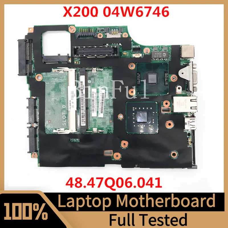 

04W6746 Mainboard For Lenovo X200 Laptop Motherboard 07226-4 48.47Q06.041 With P8600 CPU SLB94 100% Fully Tested Working Well