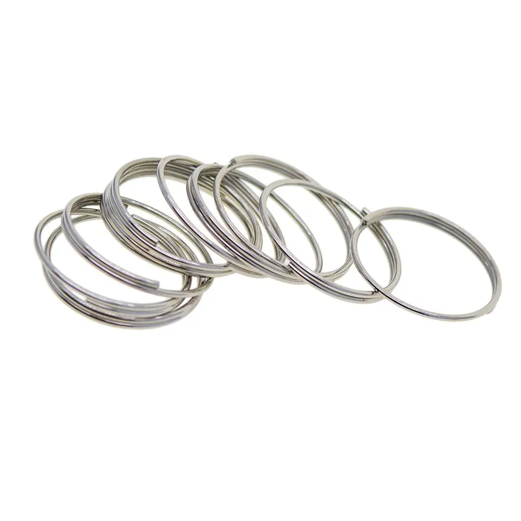 Silver Split Key Rings Jewelry Clasps Hooks Iron Split Ring Connector for Jewelry Making and Craft DIY