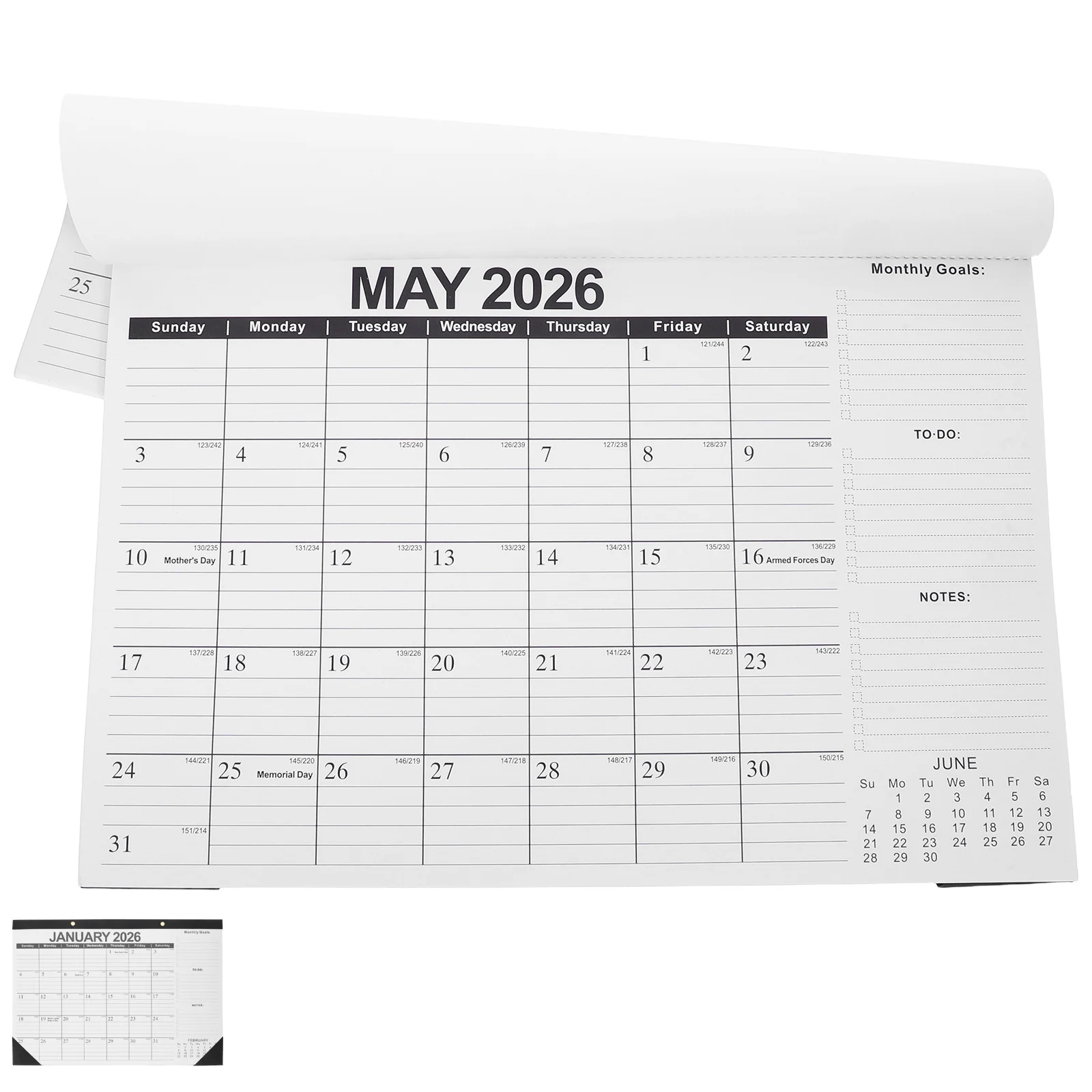 Calendario da parete 2026-2027 Grande pianificatore da appendere verticale 18 mesi da gennaio 2026 al giugno 2027 Organizzatore giornaliero per la scuola dell'ufficio domestico