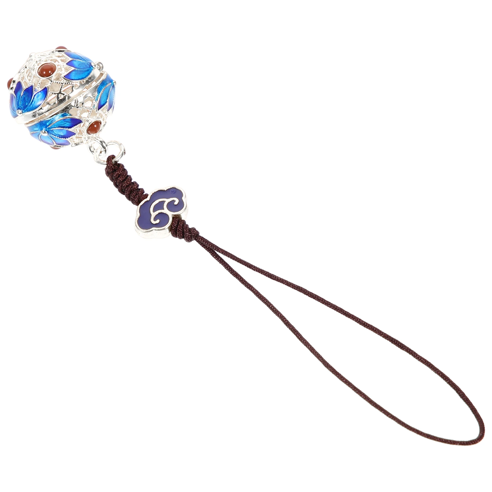 

Silver 11cm Hollowed Sachet Balls Keychain Pendant DIY Phone Accessory Creative Gifts Stylish Look Delicate Novel Exquisite