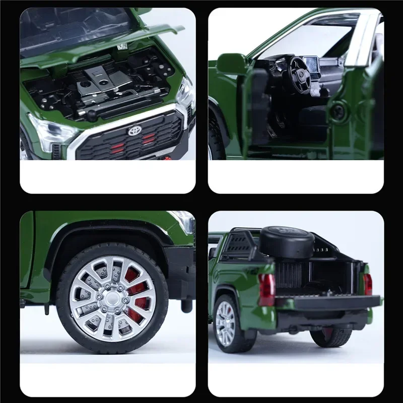 1/32 Tundra lega Pickup modello di auto Diecast & Toy metallo fuoristrada veicoli modello di auto simulazione suono e luce giocattolo per bambini regalo