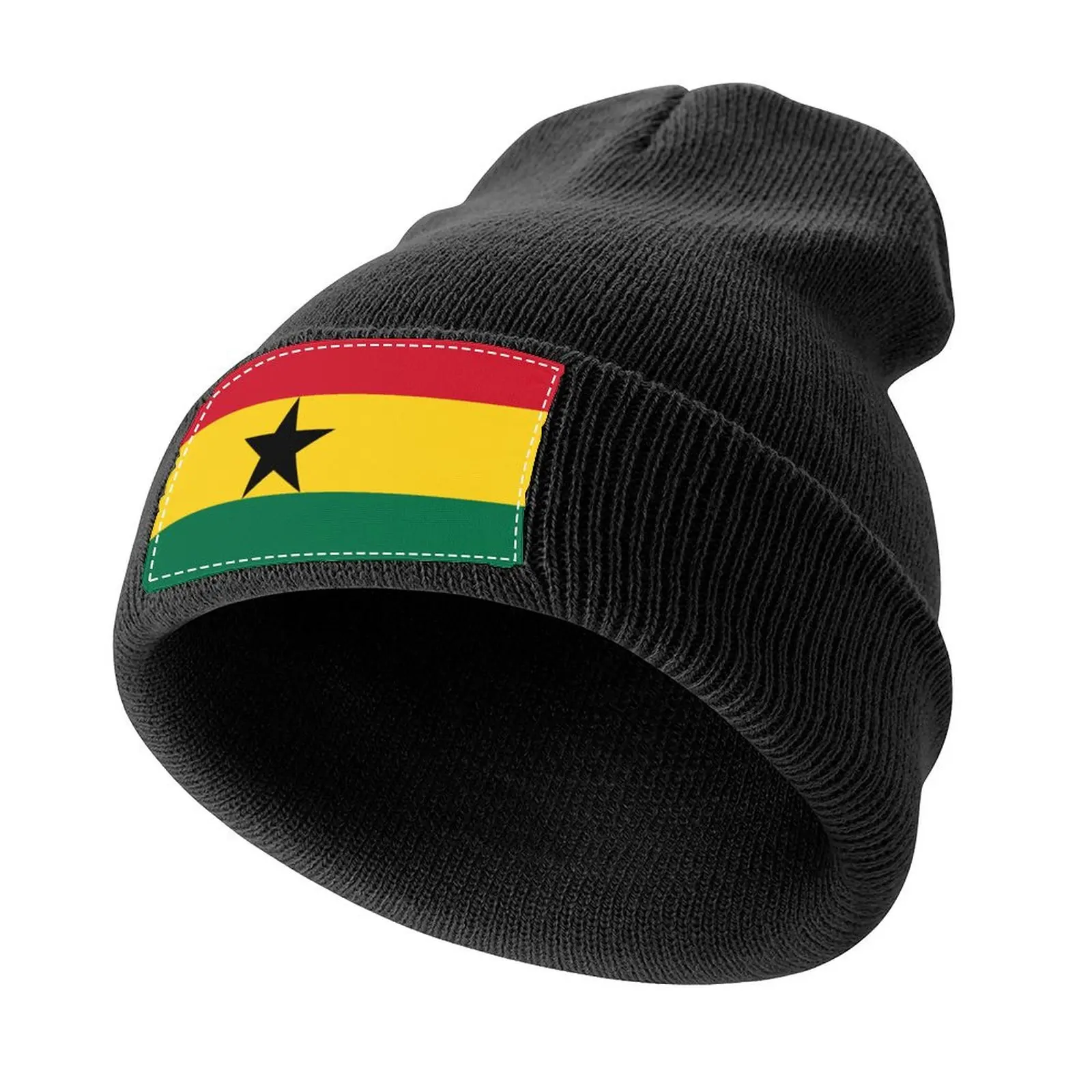 Flag of Ghana Knitted Cap Uv Protection Solar Hat Hat Baseball Cap Rugby Mens Women's