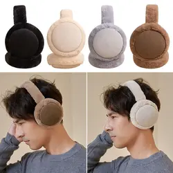 Portable Women Men Ear Warmer Winter Warm Soft Plush Earmuffs Foldable Earflaps Faux Fur Ear-Muffs