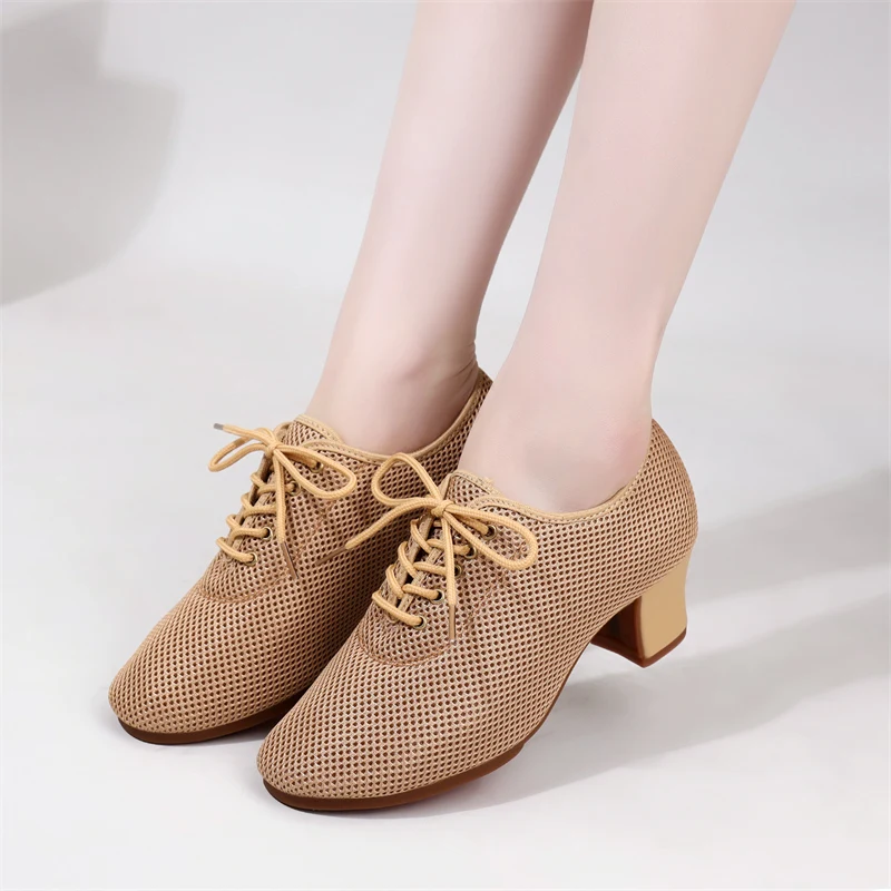 Women High Heels Dance Shoes Jazz Latin Ballroom Girls Salsa Dancing Shoes Ladies Practice Training Modern Woman Sneakers