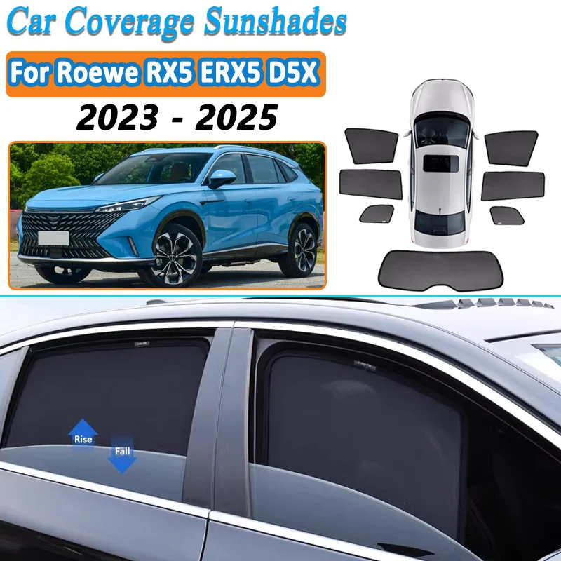 

Сетчатая солнцезащитная шторка для Roewe RX5 ERX5 D5X 2023 2024 2025: защита от прямого солнца, УФ-излучения, для боковых окон, козырек, шторка-накидка для конфиденциальности
