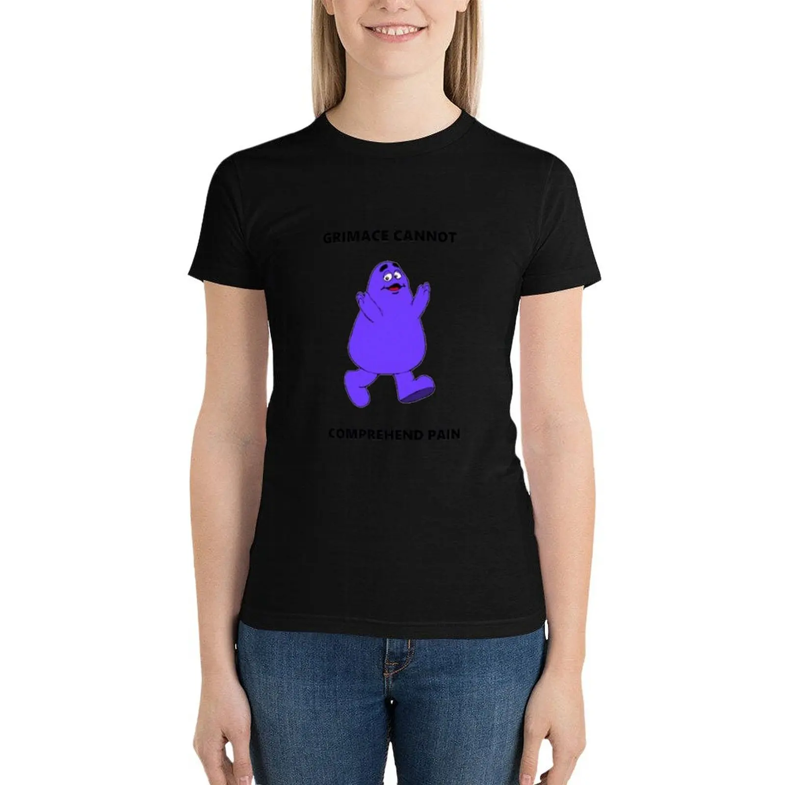 GRIMACE CANNOT COMPREHEND PAIN T-Shirt funny summer top t-shirt dress for Women graphic