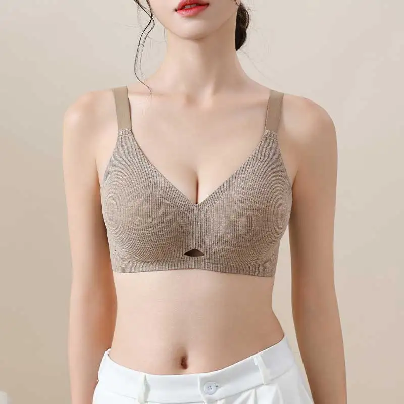 

Sexy Hot 2024 Bra Woman New Lingerie Women's Small Breast Push-up Jelly Glue Soft Support Breast Anti-sag Bra Autumn And Winter