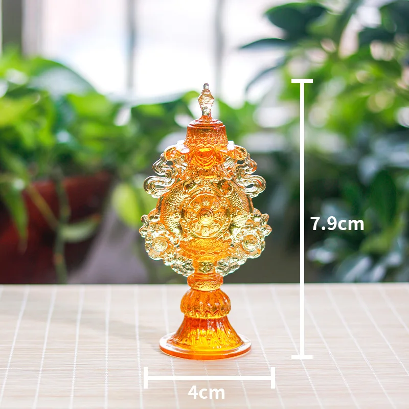 Double Fish Collection Ancient Glazed Home Desktop Ornaments Eight Auspicious Symbols Buddha Offering B