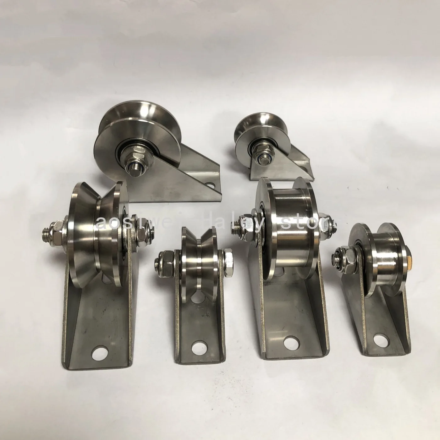 

Гусеничное колесо из нержавеющей стали 304, тихий подшипник, шкив для раздвижной двери типа V/U/H, сверхмощные инструменты для обработки троса