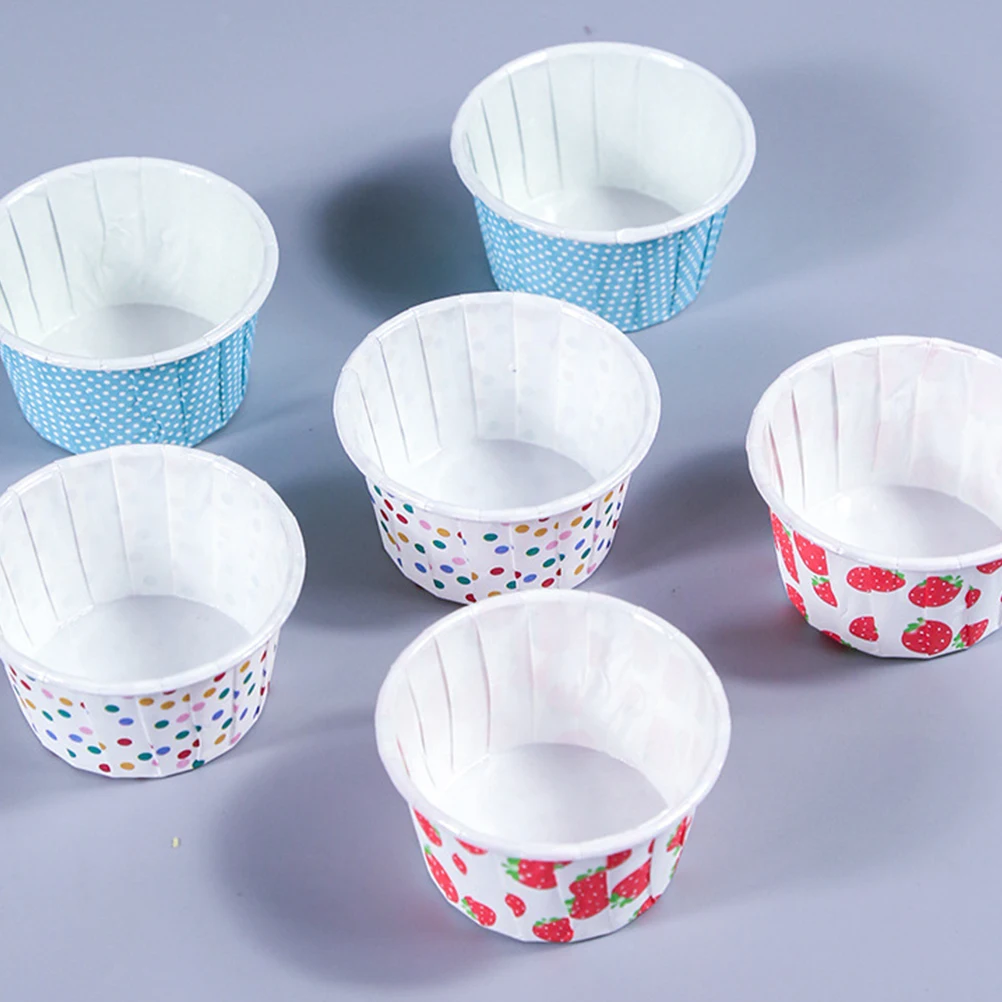 

200Pcs Disposable Paper Cake Cups Safe Baking Dessert Containers for Special Events Disposable Dessert Cup
