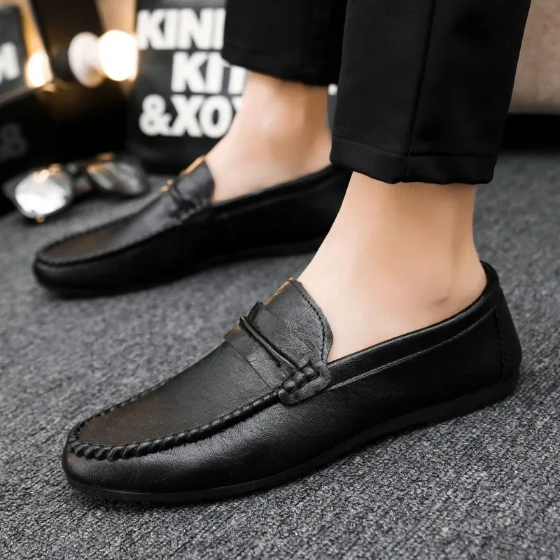 Zapatos formales de cuero para hombre, calzado informal a la moda, diseñador de lujo, de alta calidad, novedad, 2024