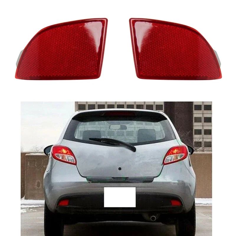 NEW-Car Rear Bumper Reflector Lamp Tail Fog Light For Mazda 2 Demio 2007-2016 Accessories