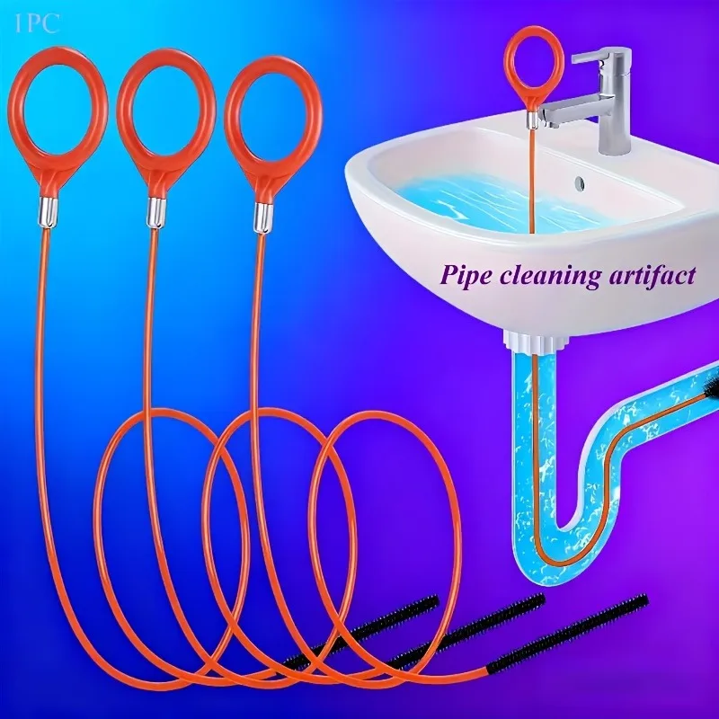 

Прочная ручная прочистная ванна для труб с удлиненным крюком - гибкая конструкция типа «гусиная шея» для устранения засоров в ванной комнате