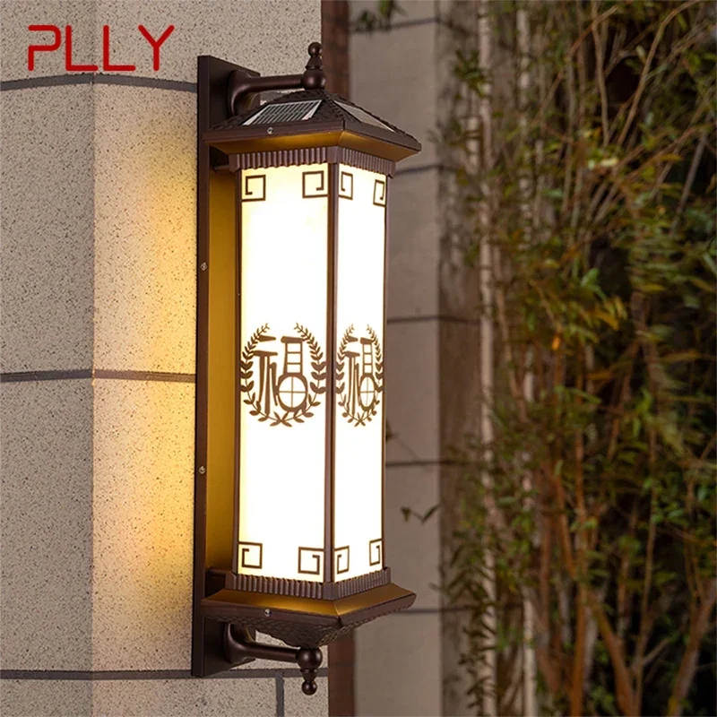 PLLY Contemporary Solar Outdoor Wall Lamps Simplicity Waterproof Creative Balcony Hallway Courtyard Villa Gate Hotel