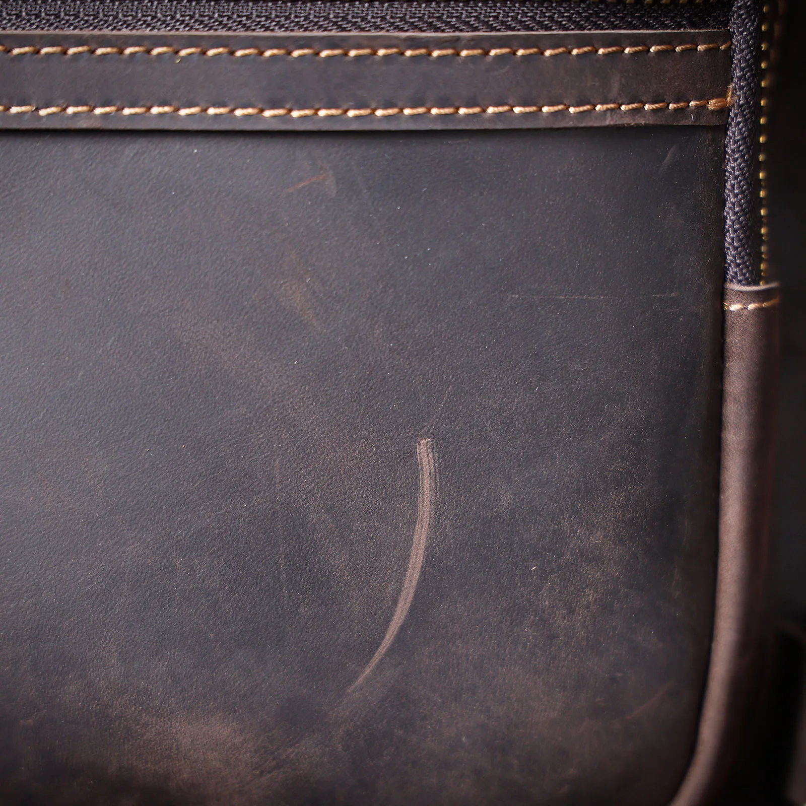 S.WORKER Vintage Echtleder-Rucksack Laptop-Tasche Casual Crazy-Horse-Leder Schultasche Outdoor-Reise-Weekender-Tasche – Detail 14