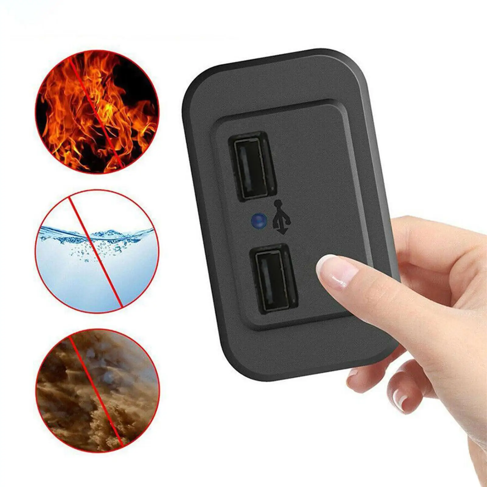 

Dual USB Car Charger Socket 12V/24V 3.1A 4.8A USB Charging Outlet Power Adapter For Motorcycle Camper Truck ATV Boat Car RV B3I2