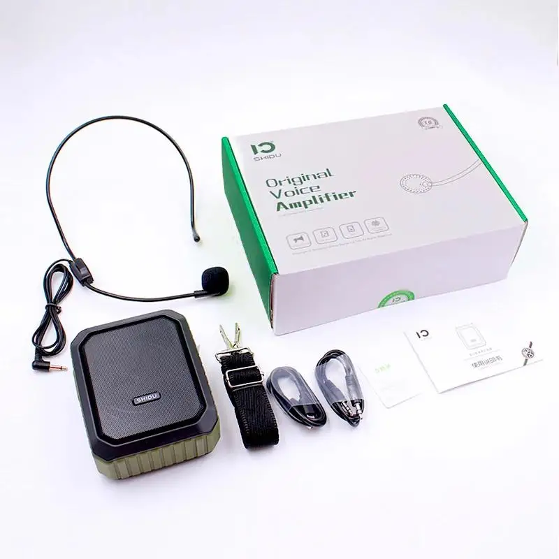 SHIDU M800 مضخم صوت محمول مع ميكروفون سلكي للمعلمين IPX5 مقاوم للماء سمّاعات بلوتوث 4400mAh قوة البنك