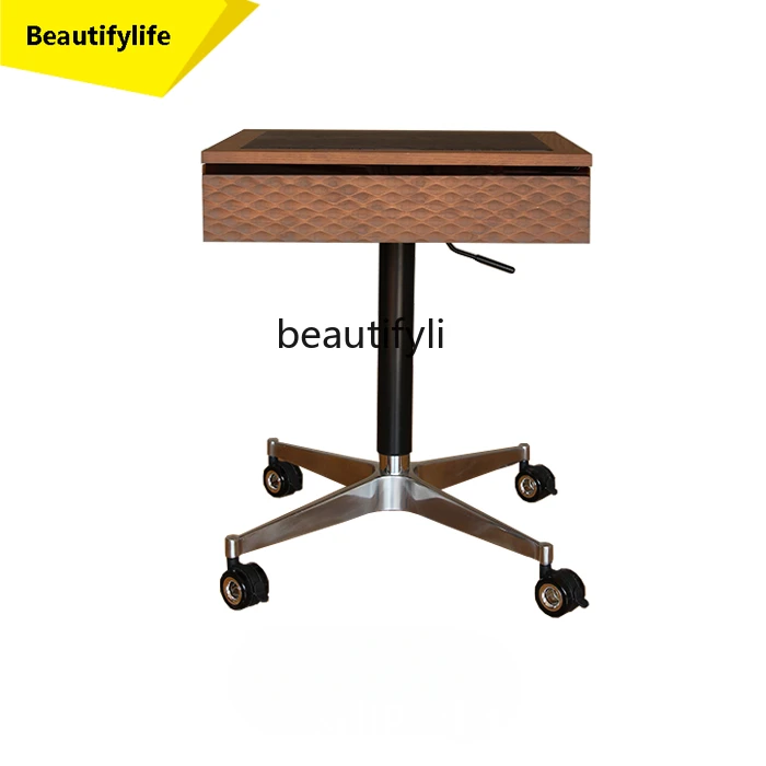 

a16 Современный минималистичный прикроватный шкаф из массива дерева для гостиной, диван, мобильный компьютерный стол, регулируемая боковая мебель для шкафа