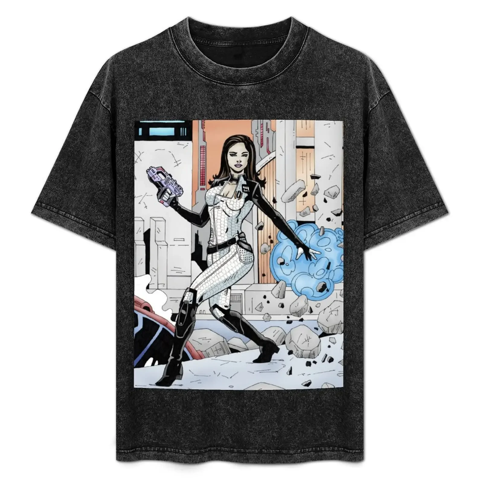 Mass Effect Miranda T-Shirt Washed pure cotton comfortable HD picture printing men's and women's same shirt