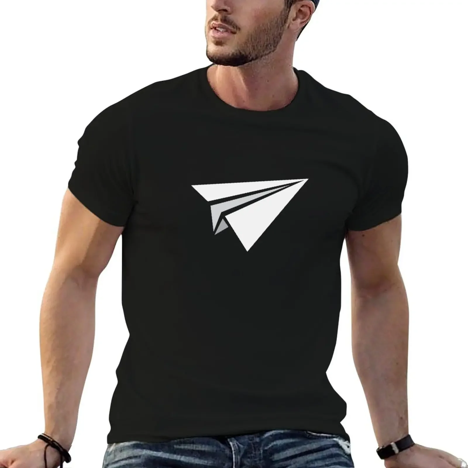 

paper airplane Long T-Shirt anime figures boys whites plus size men clothing