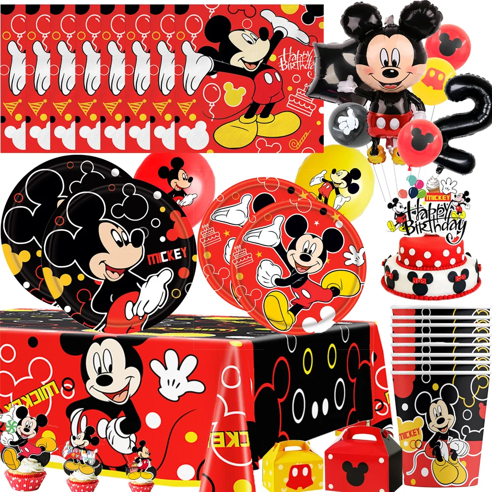 

Mickey Mouse Birthday Party Supplies and Decorations Mickey Mouse Party Supplies and Plates Paper Cutlery Balloons Baby Shower