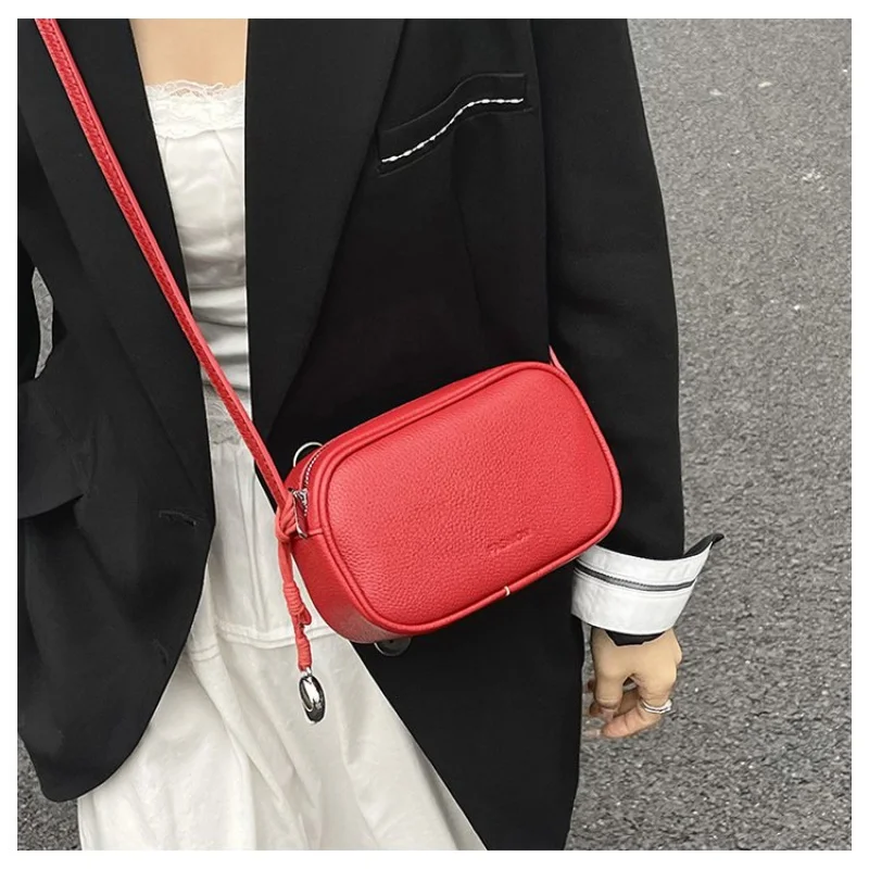 

Elegant Leather Women's Handbag High-End Luxury Brand Classic Fashionable Trendy Vintage Bag