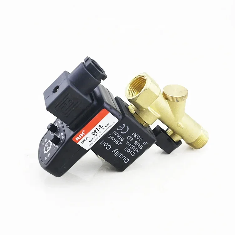 Series auto automatic brass electronic water drain valve with mechanical solenoid valve pneumatic timer