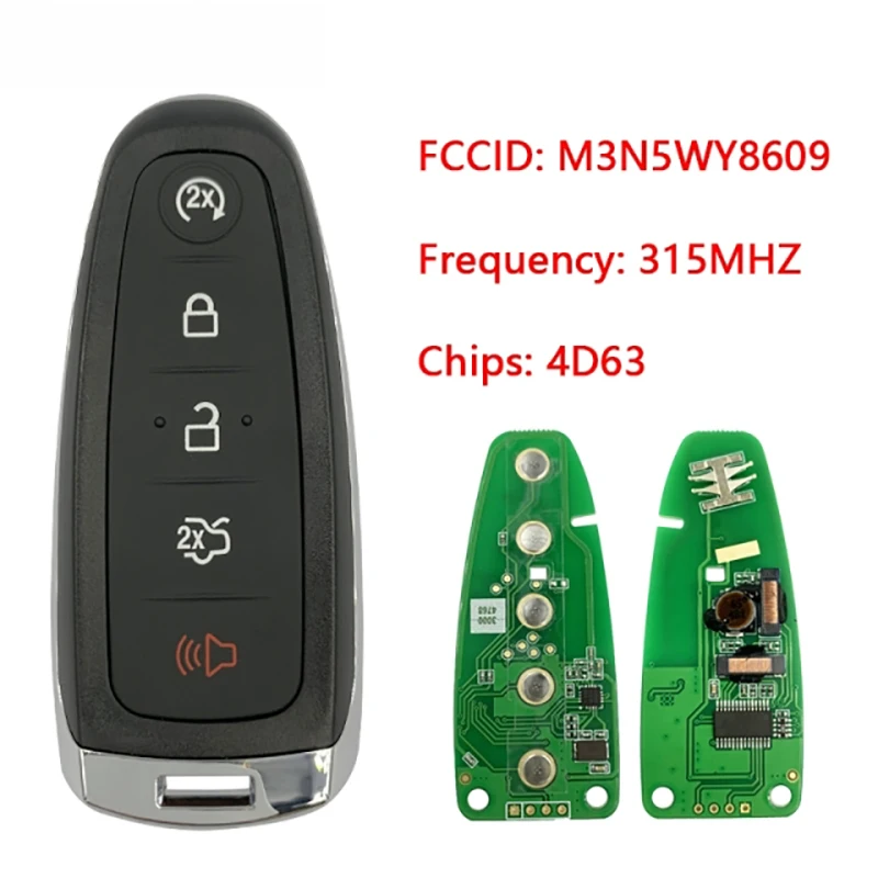 

CN018107 Replacemen Key Fob For Ford Explorer Edge Focus Taurus Lincoln MKS MKT MKX Keyless Remote 315Mhz P/N :M3N5WY8609