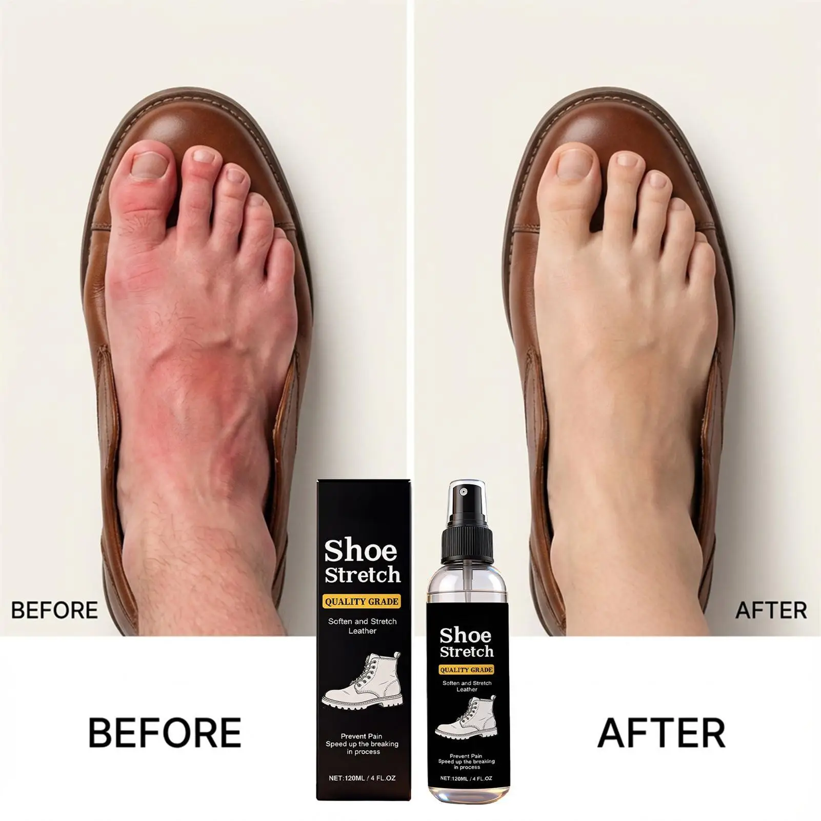 120ml Shoe Stretcher Spray Softening Stretching Liquid Professional Boot Stretcher Spray Leather Shoe Cleaning Gloss Care Spray