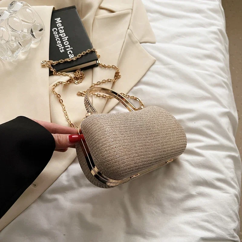 حقيبة كتف بسلسلة للسهرة وحقيبة كتف للعشاء للنساء - حقائب كروس عصرية حقيبة كلاسيكية تحت الإبط #4