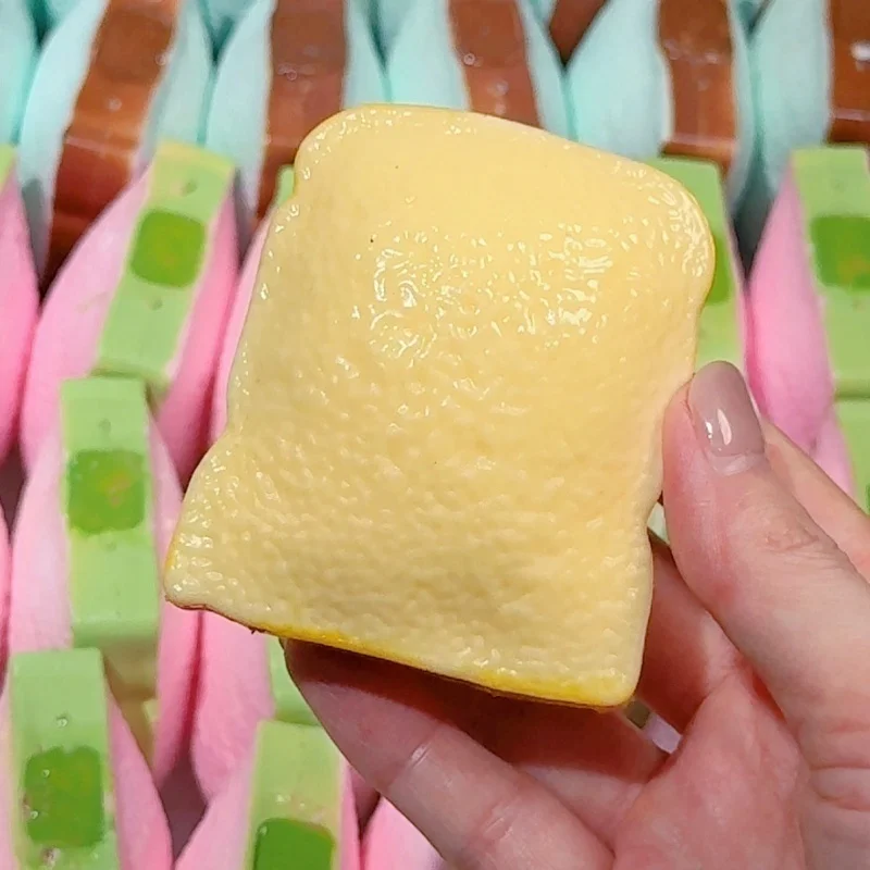 Simulation Toast Butter Stick Handmade Ball Building Block Filling Crunchy Sound ASMR Sensory Stress Relief Squeeze Fidget Toy