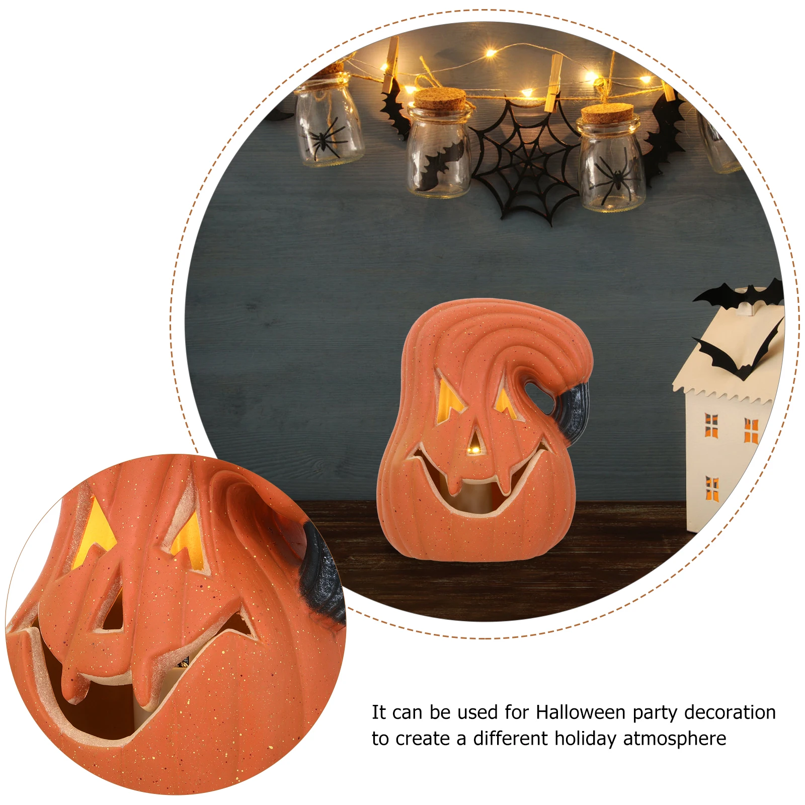 

Chic Halloween Pumpkin Light Decor Long-Lasting Safe Ornament Festival Decoration Party Home Supplies