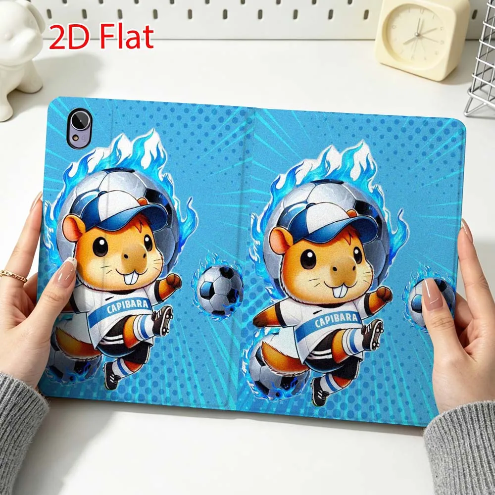 Cartoon Capybara Playing Soccer For Huawei MediaPad MatePad Honor Pro V6 9 V8 X9 12 X 13.3 SE 11 11.5 Inch Tablet Case Popular