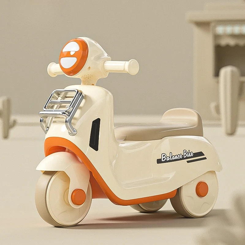 Babyloopfiets voor 1-3 jaar oud ‌ Driewieler zonder pedaal met gesloten banden, antislipontwerp van PP-materiaal, binnen en buiten