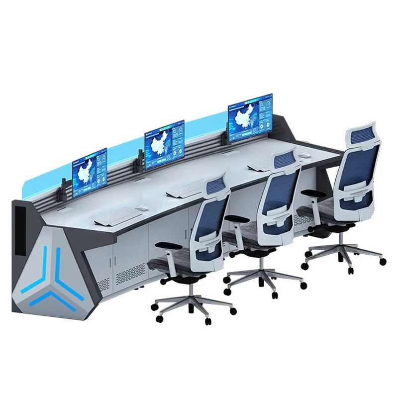 

*Wholesale Curved Modern Modular Elm Executive Center Console Desk for Home Office