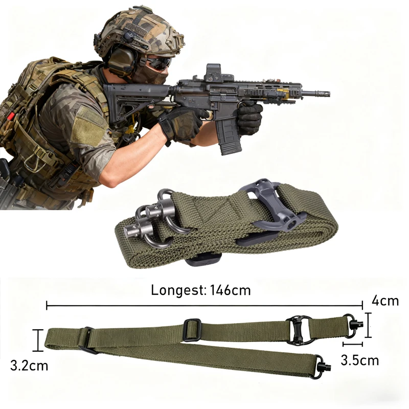 Tactical Rifle Slings Ruger MS4 MS3 Sling QD Mount 10/22 Nylon Gun Strap Metalen Veiligheidsgordels Voor HK416 Airsoft AR10 AR15
