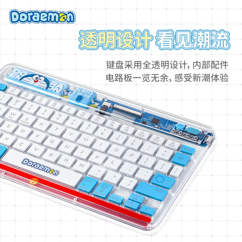 Doraemon Keyboard Mouse Combos Cute Cartoon Animation Girly Heart Home Office Portable Wireless Keyboards Mouse Gift