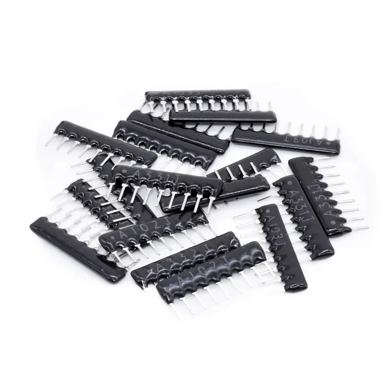 

200pcs/lot 9-pin 9P Thick Film Resistor A05-103JP A102J 1K 10K 2K 4.7K 5.1K 330R