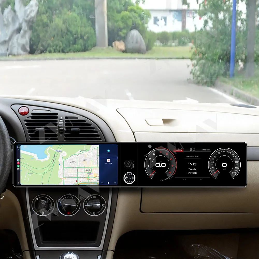 Para Citroen Elysee 2008-2013, Player Multimídia GPS para Carro com Tela Dupla HD de 12.3" Android 13, Acessórios Internos, Rádio GPS Navi