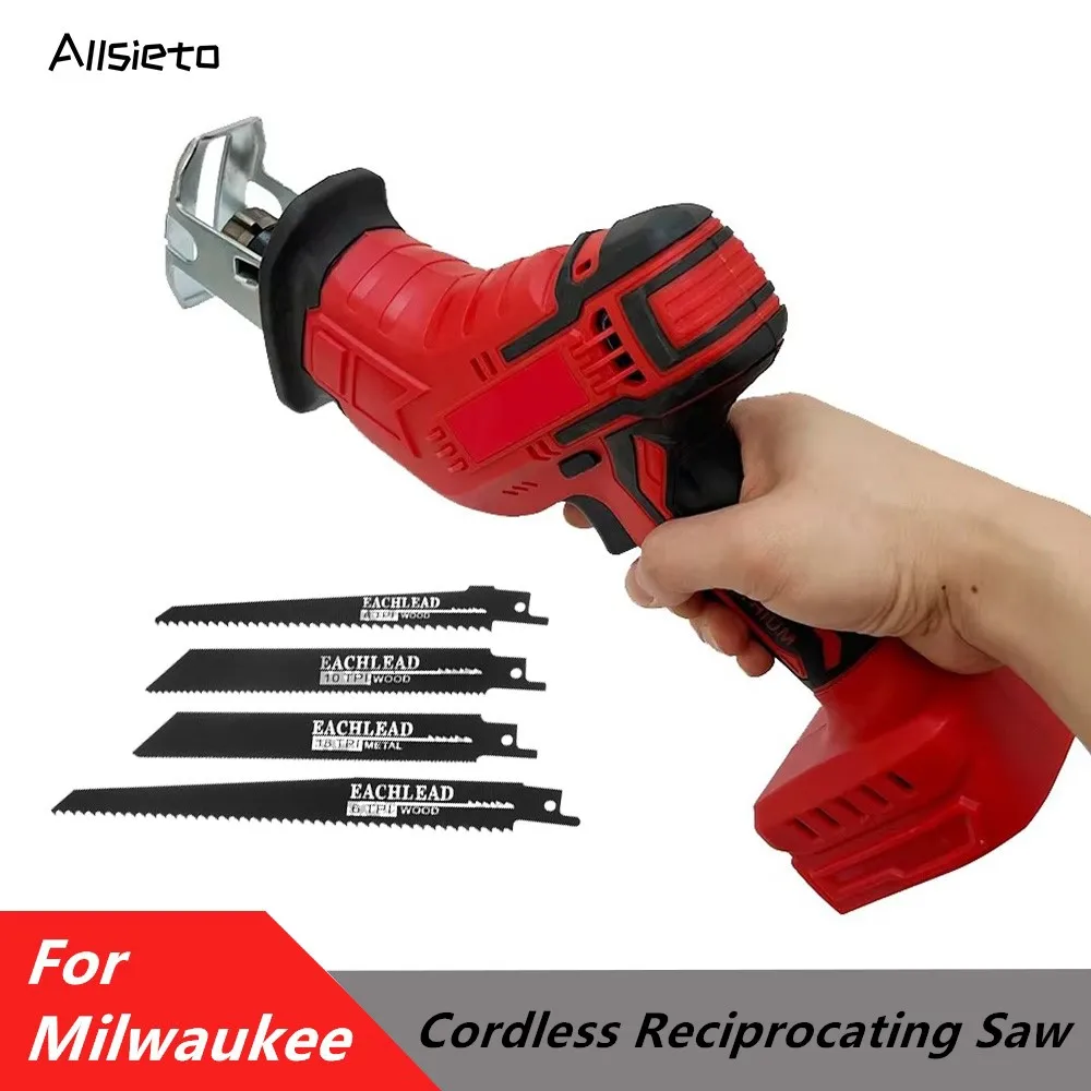 

Аккумуляторная сабельная пила для резки дерева, металла и труб, портативный электроинструмент для аккумуляторов Milwaukee 18V