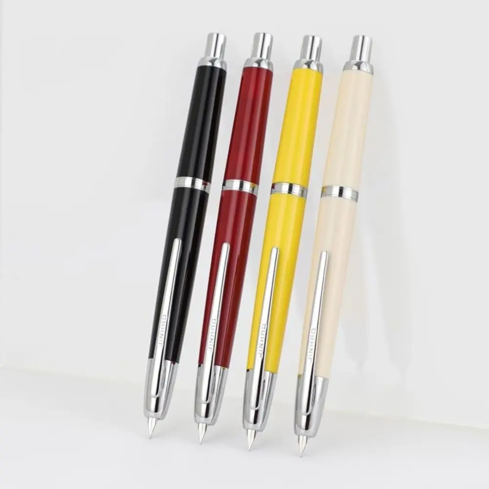 

Стильная выдвижная перьевая ручка с пером EF/F, гладким письмом, конвертером для чернил и клипом, пластиковая ручка для письма, канцелярские принадлежности