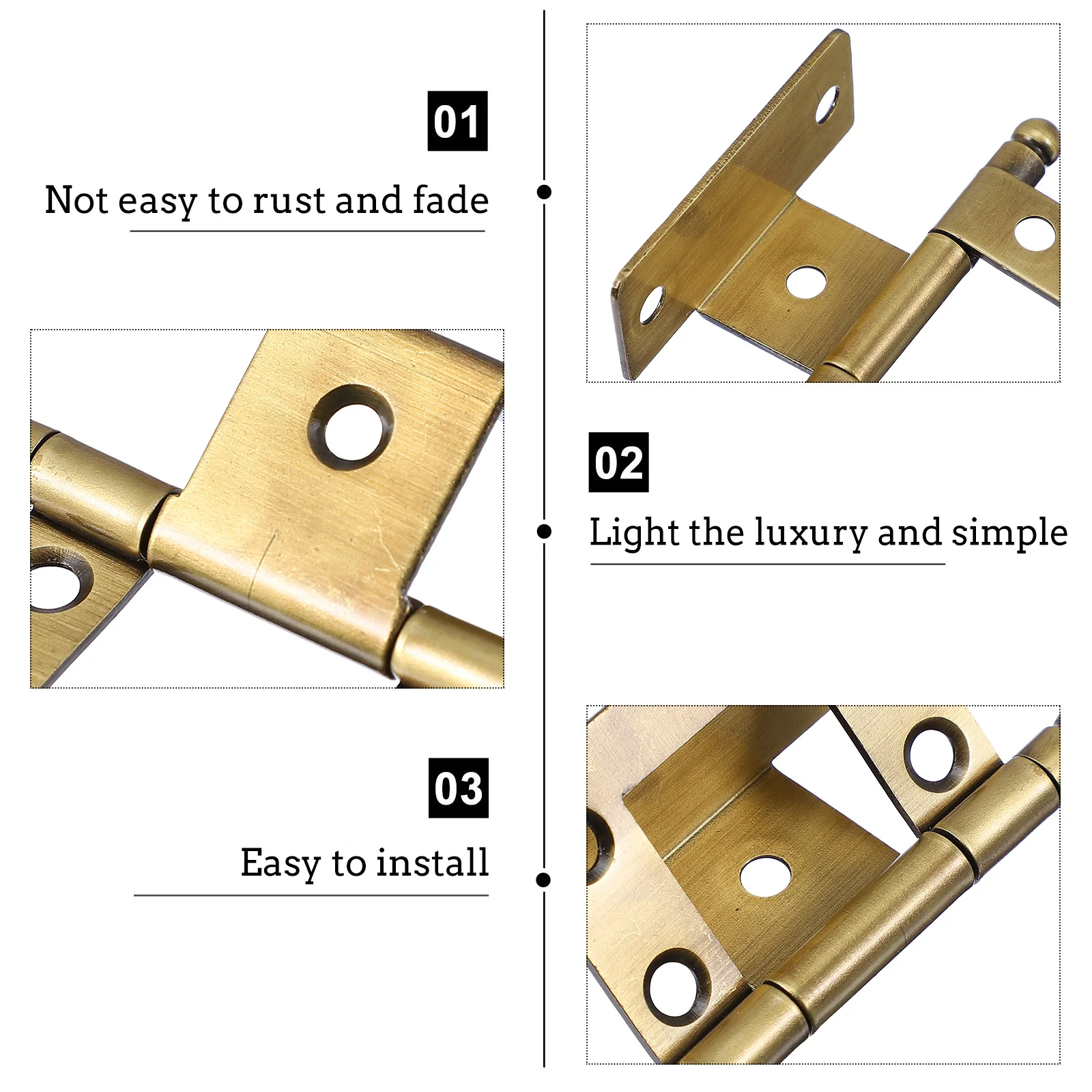 

2 Pcs Furniture Hinge Wooden Door Hinges Kitchen Cabinet Doors Inset Heavy Duty