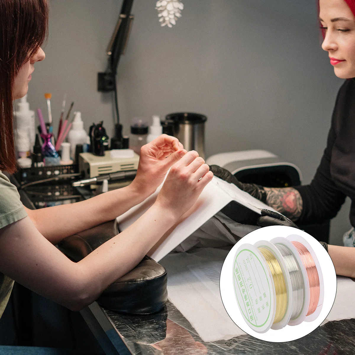 3 롤 매니큐어 네일 아트 골든 실버 로즈 골드 구부릴 수 있는 컷팅 가능한 DIY 매니큐어 라인 스티커 장식 스파클