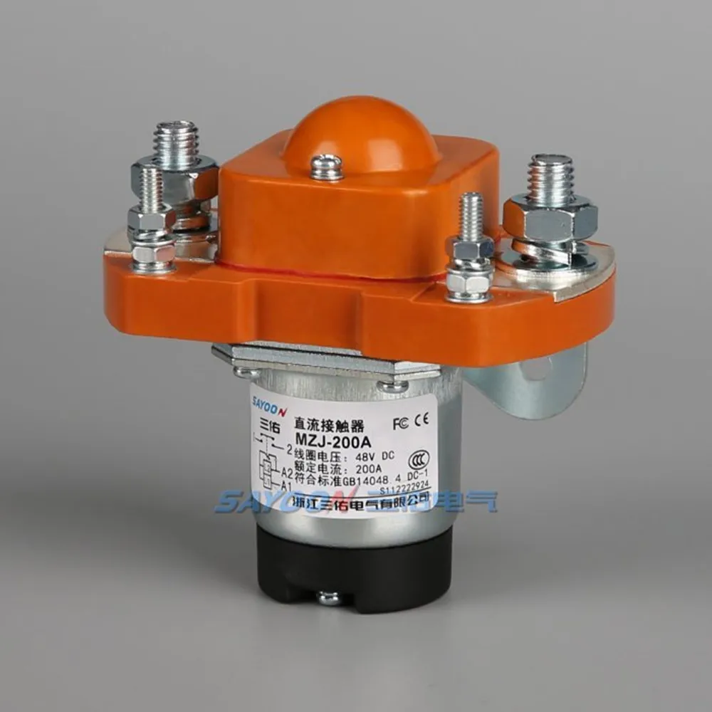 MZJ-200A DC Contactor DC 6V 12V 24V 36V 48V 60V 72V 84V