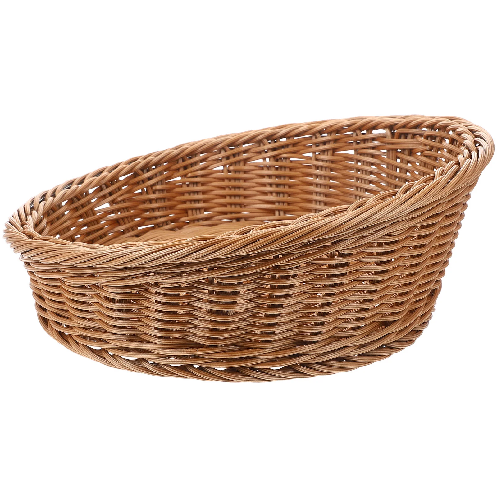 

Rattan Slant Basket Sundries Holder Fruit Organizer Decorative Manual Storage Pp Bread Organizing Baskets