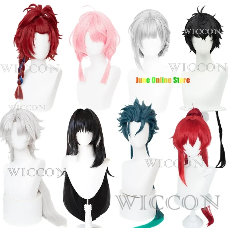 Wuthering Waves JiYan Cosplay Wig Green Long Hair Rover Chixia Sanhua Wig Midnight Rangers General Jinzhou Jue Wig For Women Men
