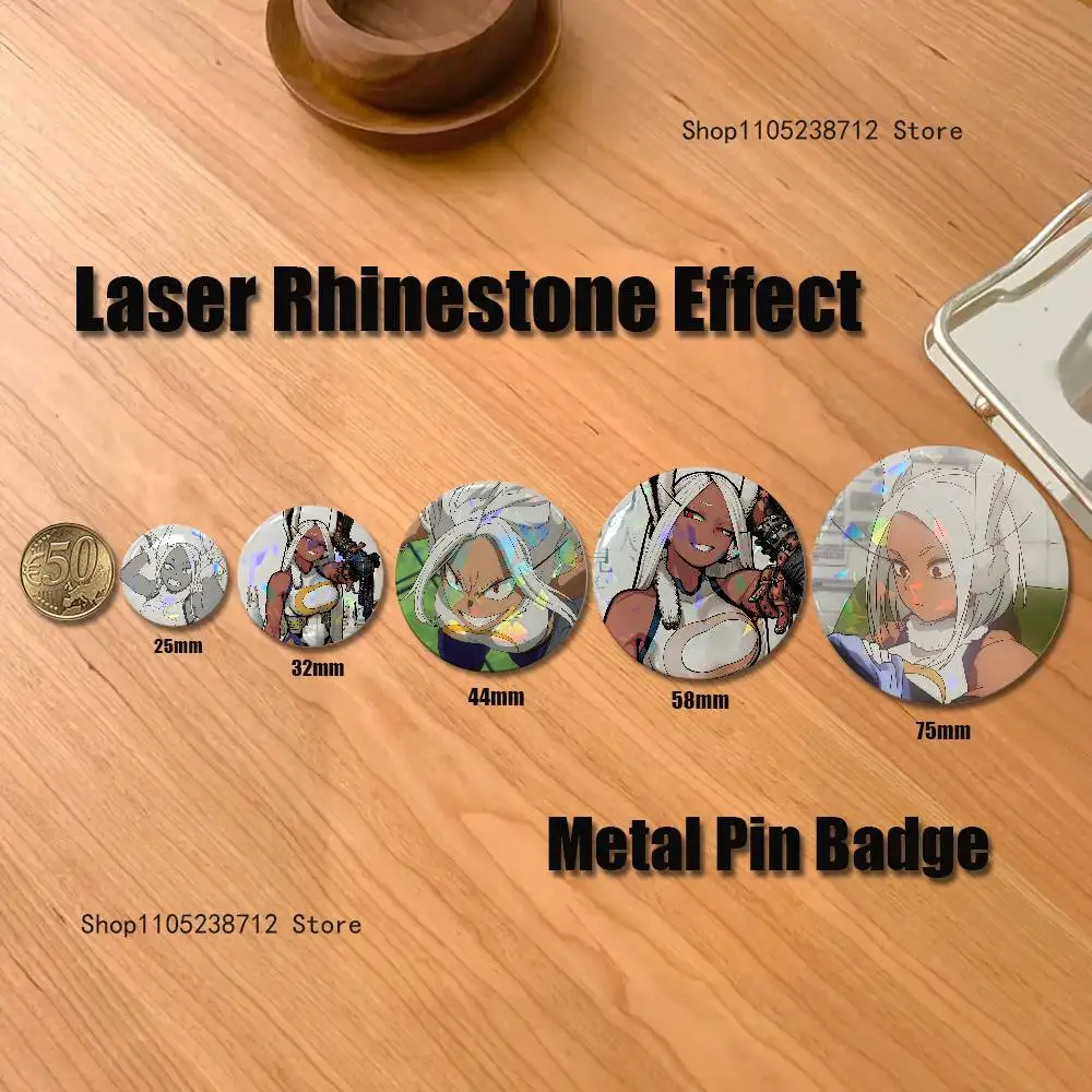 My H-Hero Mirko Button Lapel Anime Pin Badges Brooch Jewelry Decoration Gift 25mm 32mm 44mm 58mm 75mm