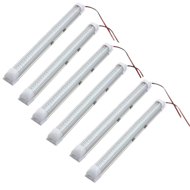 6X 72 LED Strip Lights Bar 12V Car Interior Lamp Home Van Caravan Camping Light