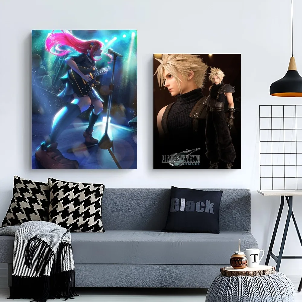 فاينل فانتاسي السابع سحابة الصراع ملصق ، طباعة ورقة ، غرفة نوم ، مدخل ، بار ، مقهى ، الفن ، الديكور ، اللوحة ، لعبة ، 1 قطعة